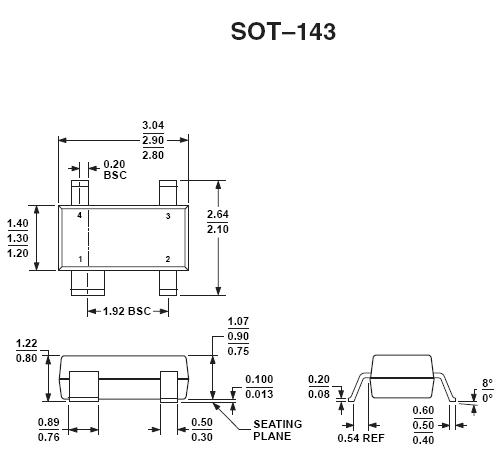 SOT-143 package size