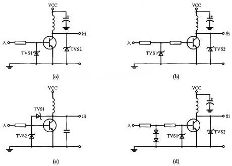 TVS transient diode protection transistor circuit