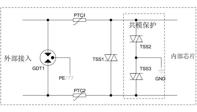 Protection scheme of un3e5-75lm circuit for discharge tube