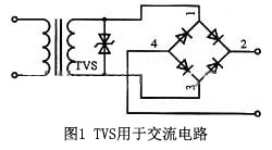 TVS瞬變二極管用于交流電路