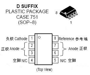 SOP-8 chip package pin diagram