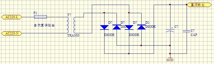 自恢復保險絲在電源電路中的過流保護