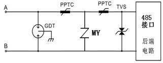 Application of self recovery fuse in serial data interface such as RS-485